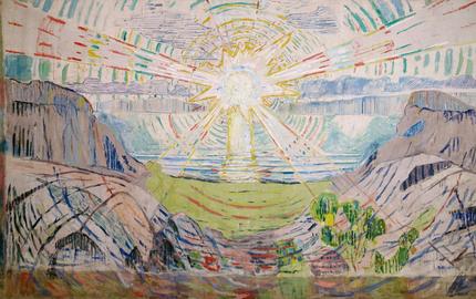 愛德華·蒙克，《太陽報》，1910 - 1911。布麵油畫。照片©Munchmuseet。